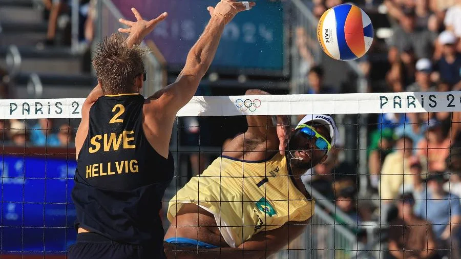 volei de praia brasil contra suecia pelas quartas de final das olimpiadas de paris em 2024