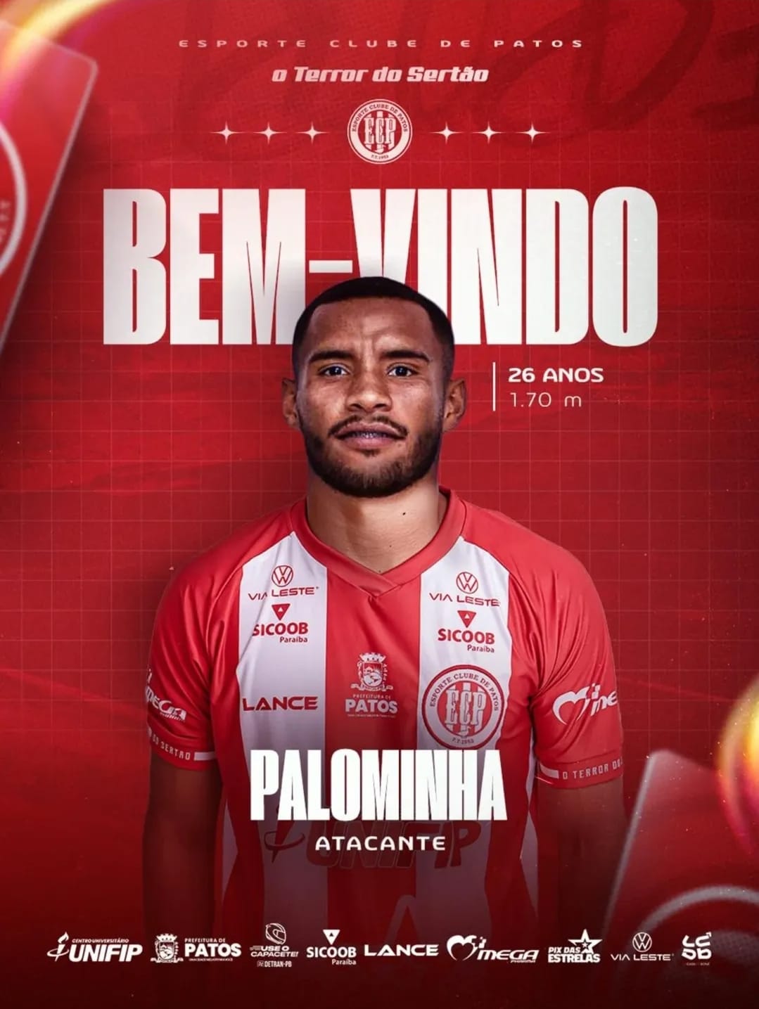 Esporte de Patos anuncia contração com Palominha