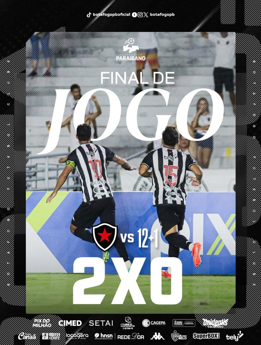 Botafogo provoca Treze após vitória e chama Galo de 12+1