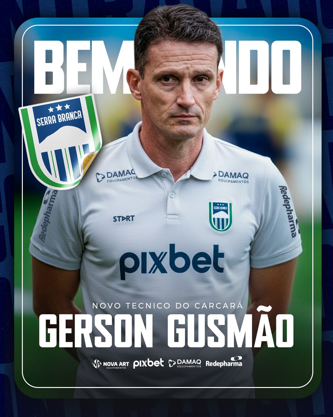 Ex-Botafogo-PB, técnico Gerson Gusmão é anunciado pelo Serra Branca