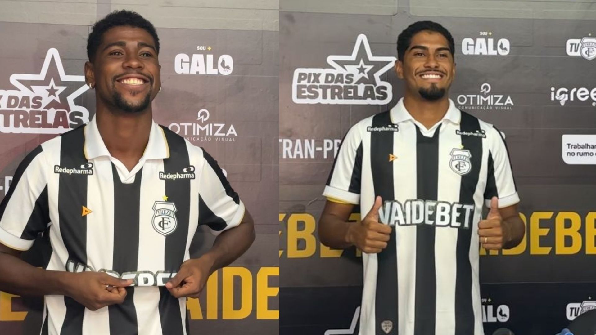 Treze apresenta atacante e meia poucos dias antes de amistoso contra o Santa Cruz-PE