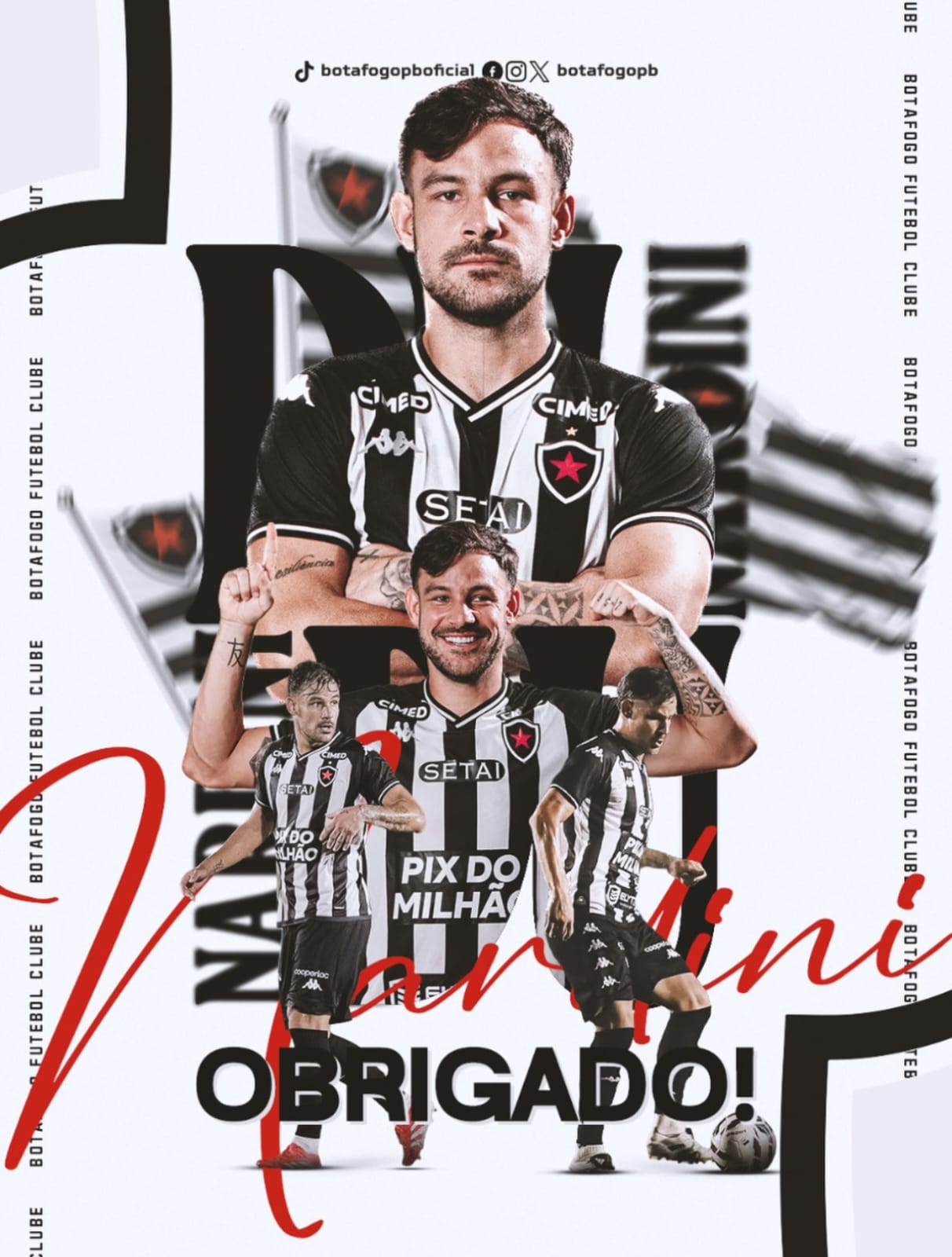 Botafogo-PB anuncia a saída do meia Dudu Nardini do clube Botafogo-PB anuncia a saída do meia Dudu Nardini do clube