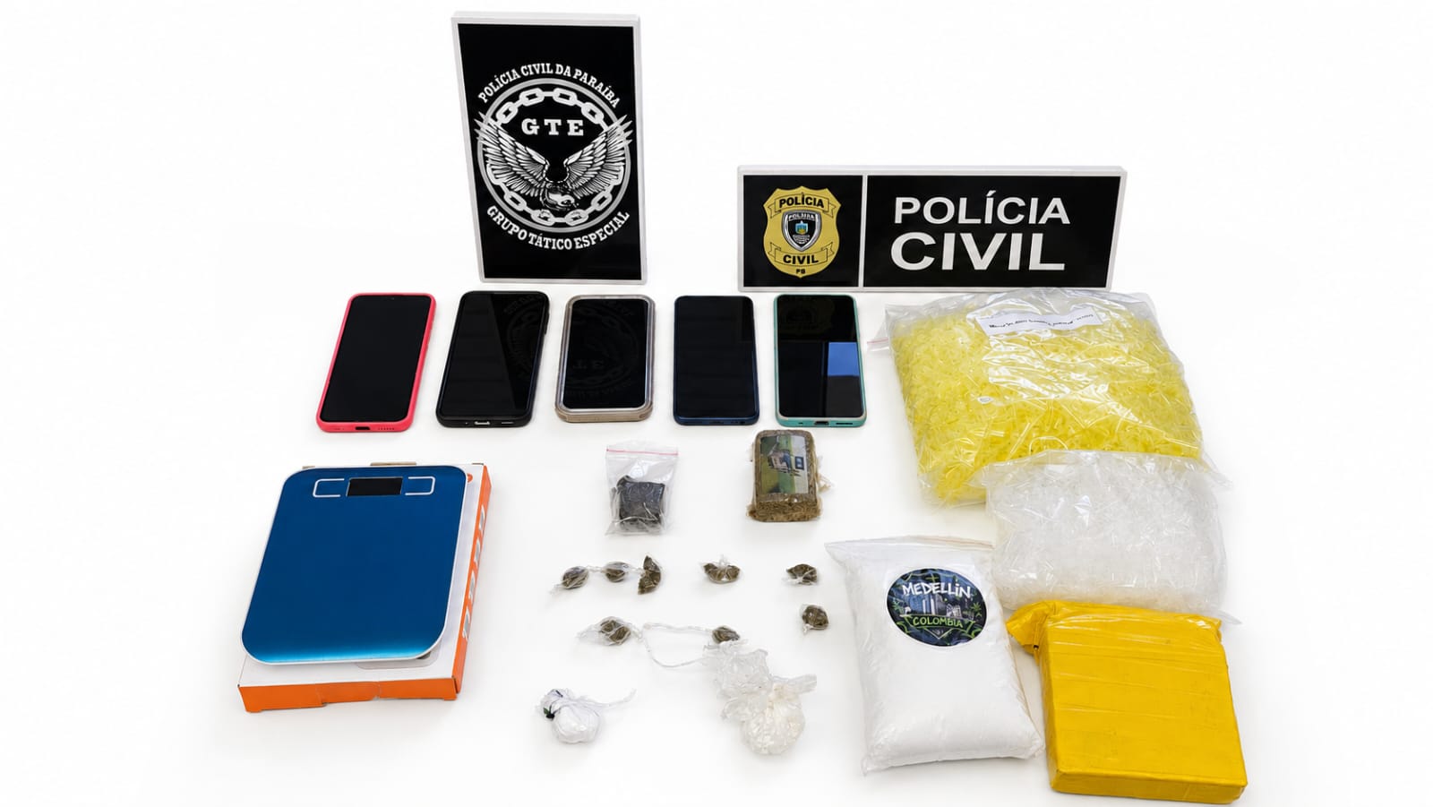 Operação policial em Areial resulta na apreensão de drogas e prisão de dois suspeitos