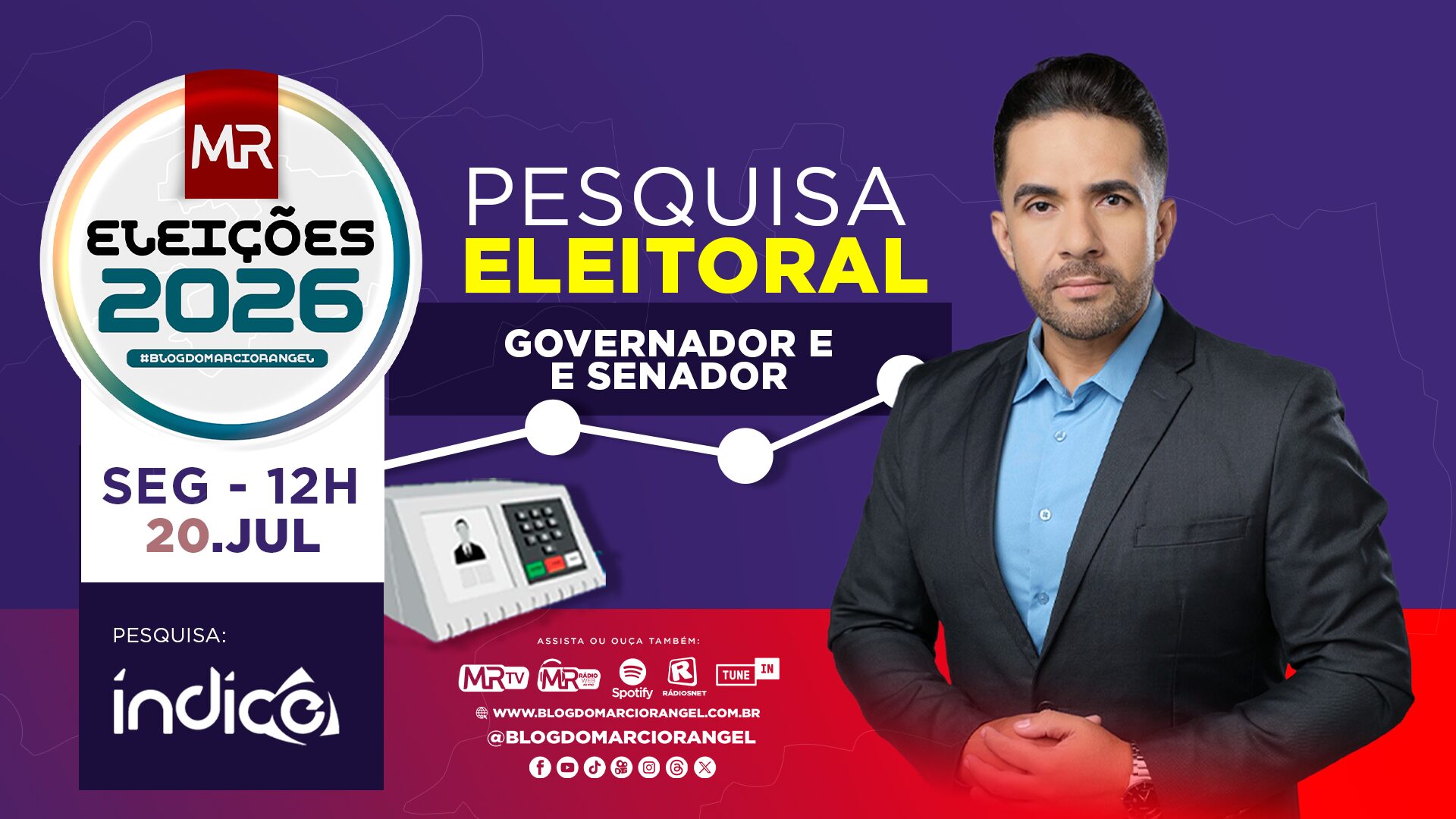 ELEIÇÕES NA PARAÍBA: Blog do Márcio Rangel divulga nova pesquisa do Instituto Índice nesta segunda (20) ELEIÇÕES NA PARAÍBA: Blog do Márcio Rangel divulga nova pesquisa do Instituto Índice nesta segunda (20)