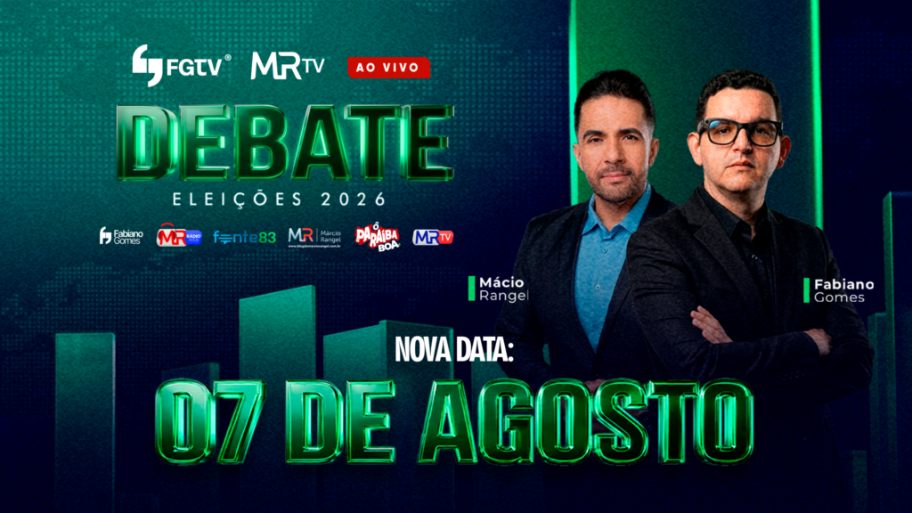 MRTV, Blog do Márcio Rangel, FGTV e Fonte83 promovem primeiro debate entre candidatos ao Governo da Paraíba no dia 7 de agosto MRTV, Blog do Márcio Rangel, FGTV e Fonte83 promovem primeiro debate entre candidatos ao Governo da Paraíba no dia 7 de agosto