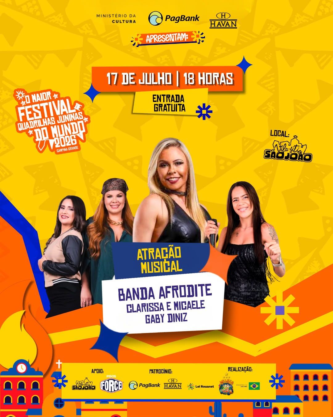 Maior Festival de Quadrilhas Juninas do Mundo 2026 começa nesta sexta feira em Campina Grande Maior Festival de Quadrilhas Juninas do Mundo 2026 começa nesta sexta feira em Campina Grande