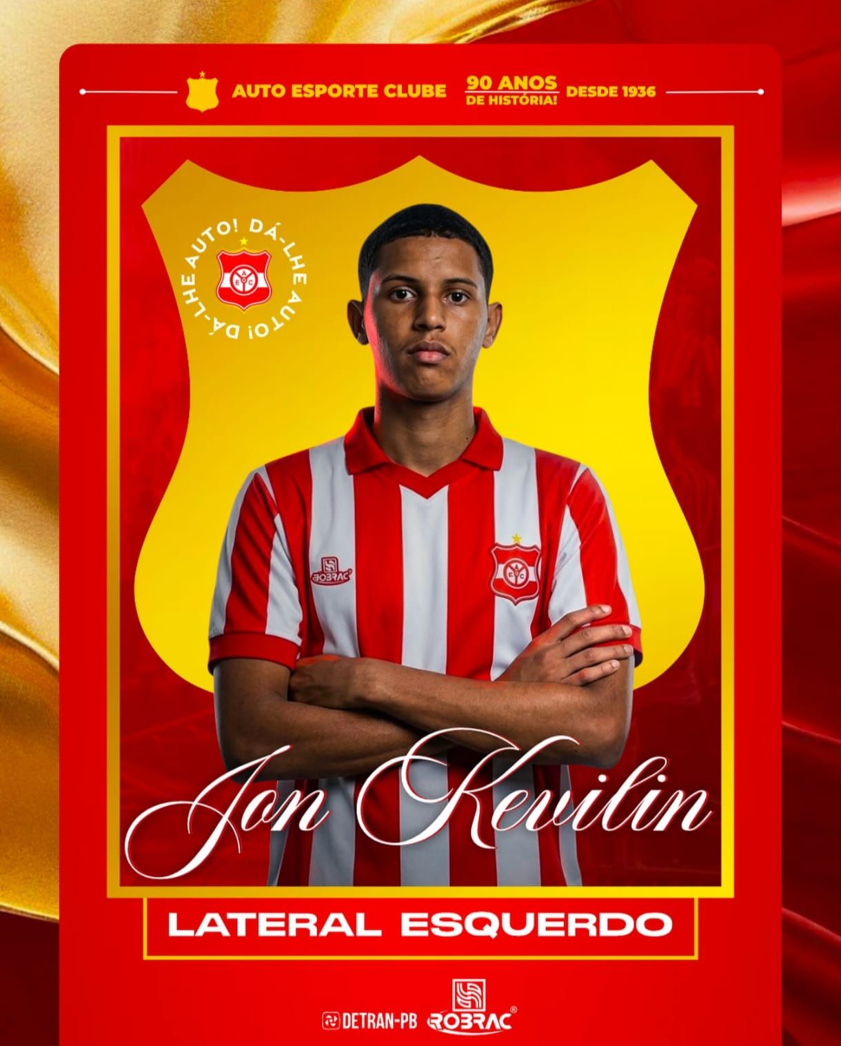 Auto Esporte anuncia a contratação do lateral-esquerdo Jon Auto Esporte anuncia a contratação do lateral-esquerdo Jon