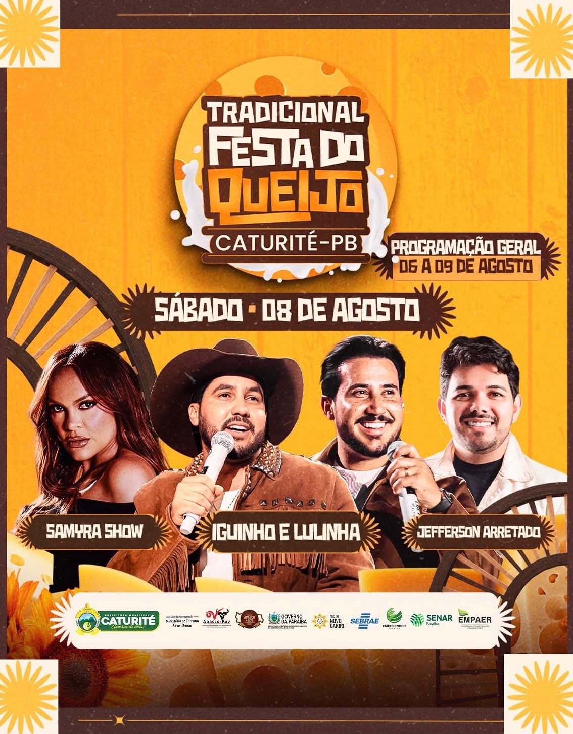 Tradicional Festa do Queijo terá grandes atrações neste sábado em Caturité Tradicional Festa do Queijo terá grandes atrações neste sábado em Caturité