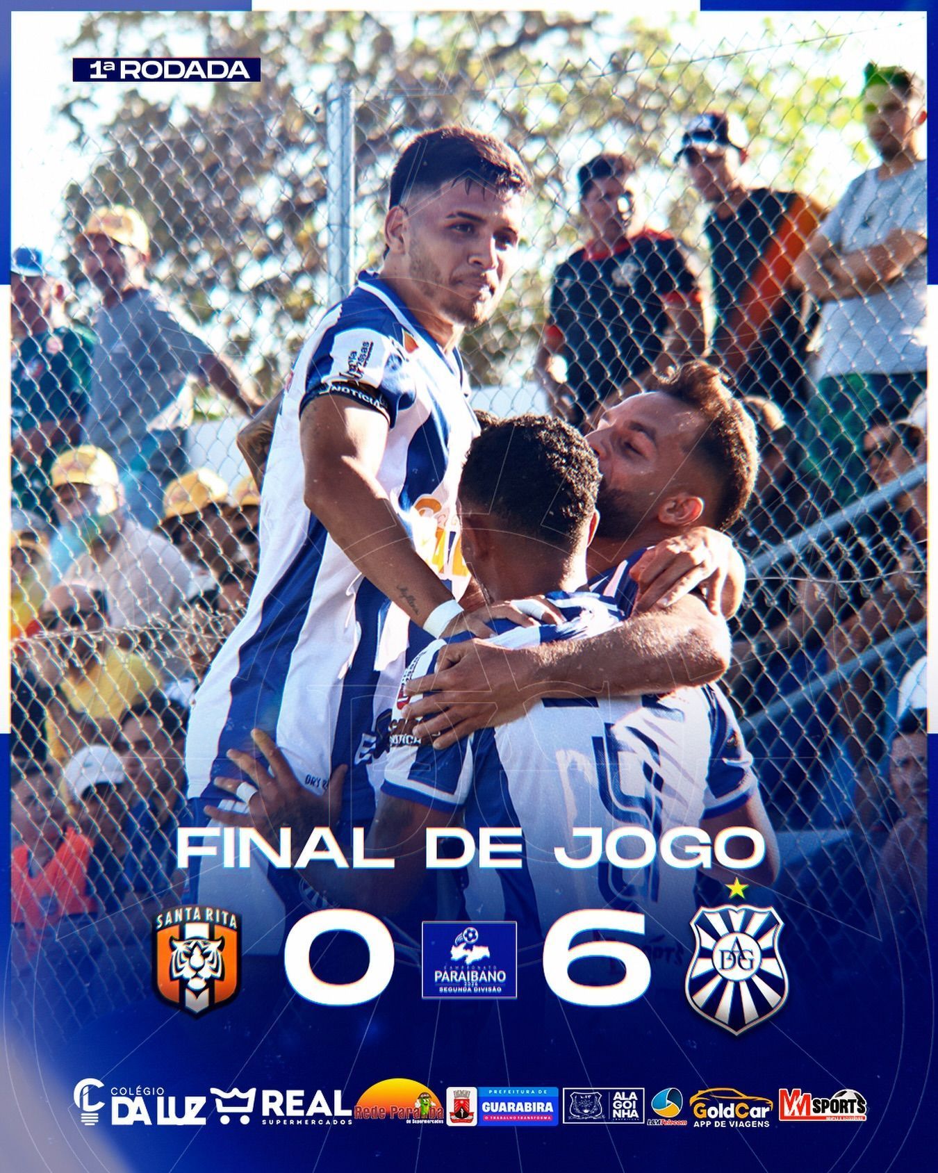 Jogo entre Desportiva Guarabira e Atlético de Santa Rita tem apenas 45 minutos e goleada histórica