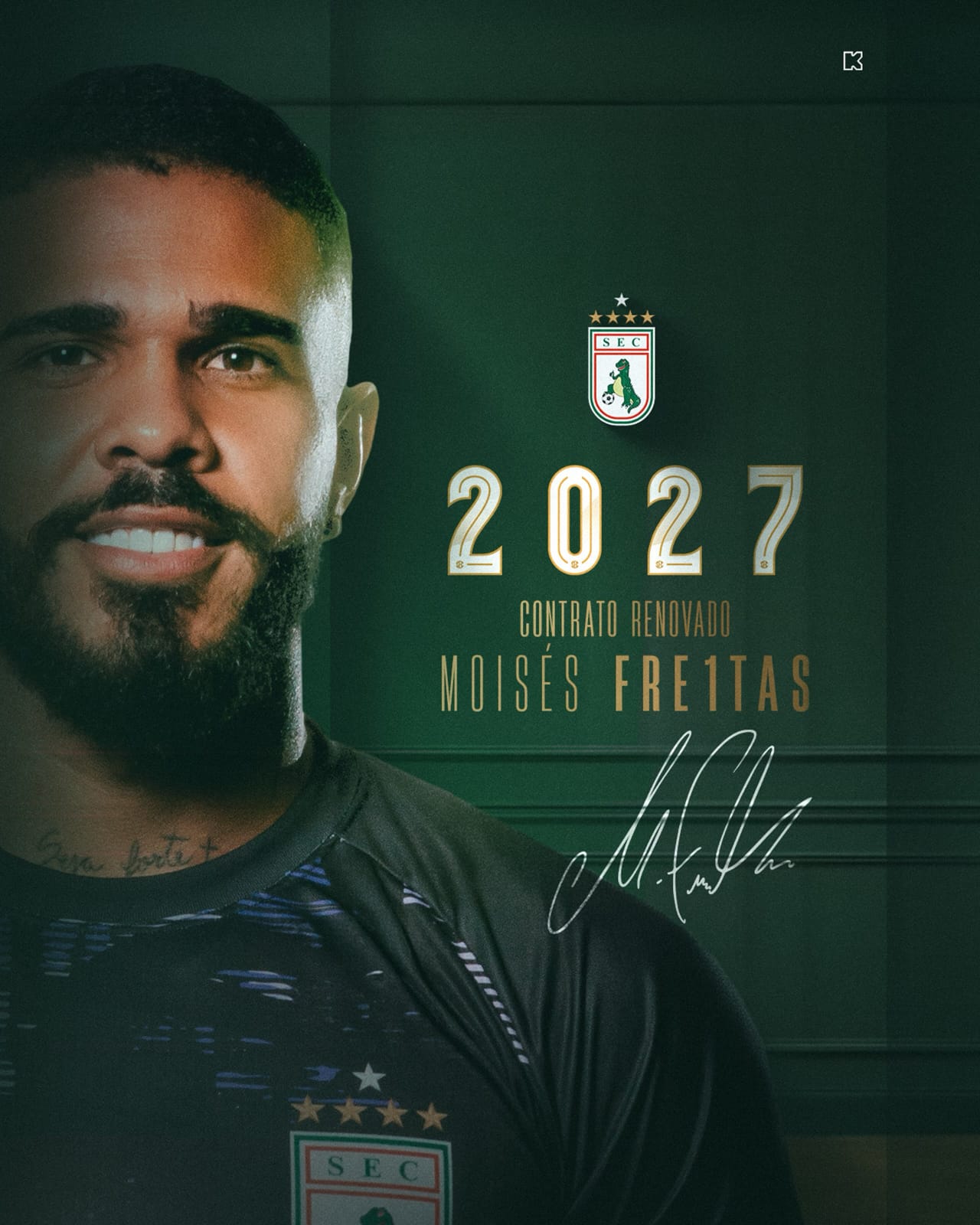 Sousa anuncia a renovação de contrato com o goleiro Moisés Freitas até o final de 2027 Sousa anuncia a renovação de contrato com o goleiro Moisés Freitas até o final de 2027