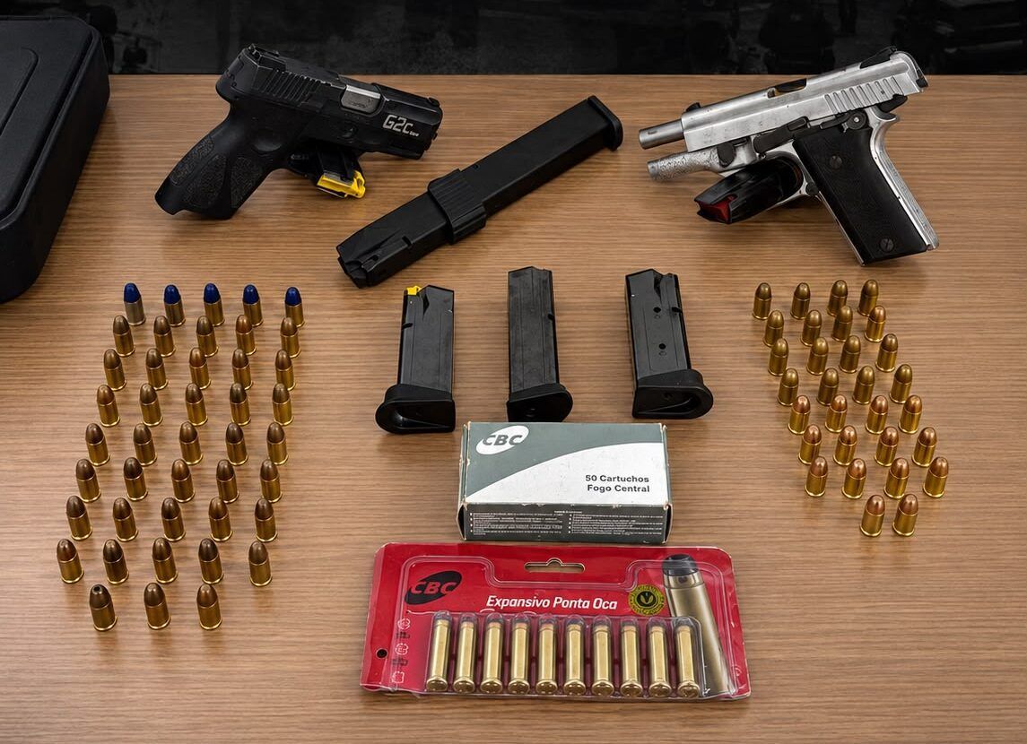 Polícia Civil apreende duas armas, munições e carregadores durante operação no Vale do Mamanguape
