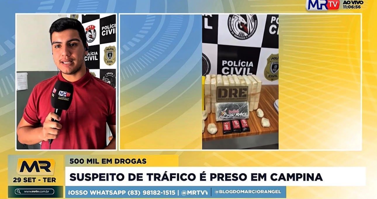 Jovem traficante é preso em Campina Grande com 12 tabletes de cocaína escondidas em emnalagens de chocolate Jovem traficante é preso em Campina Grande com 12 tabletes de cocaína escondidas em emnalagens de chocolate