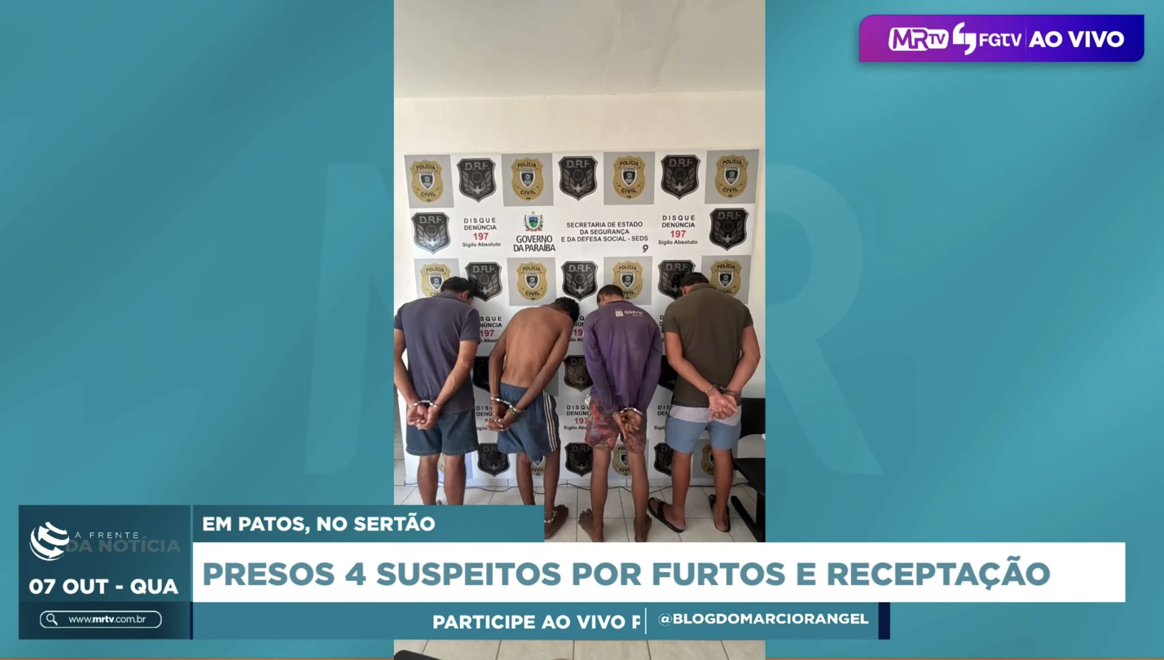 Polícia Civil prende quatro suspeitos por série de furtos e receptação em Patos Polícia Civil prende quatro suspeitos por série de furtos e receptação em Patos